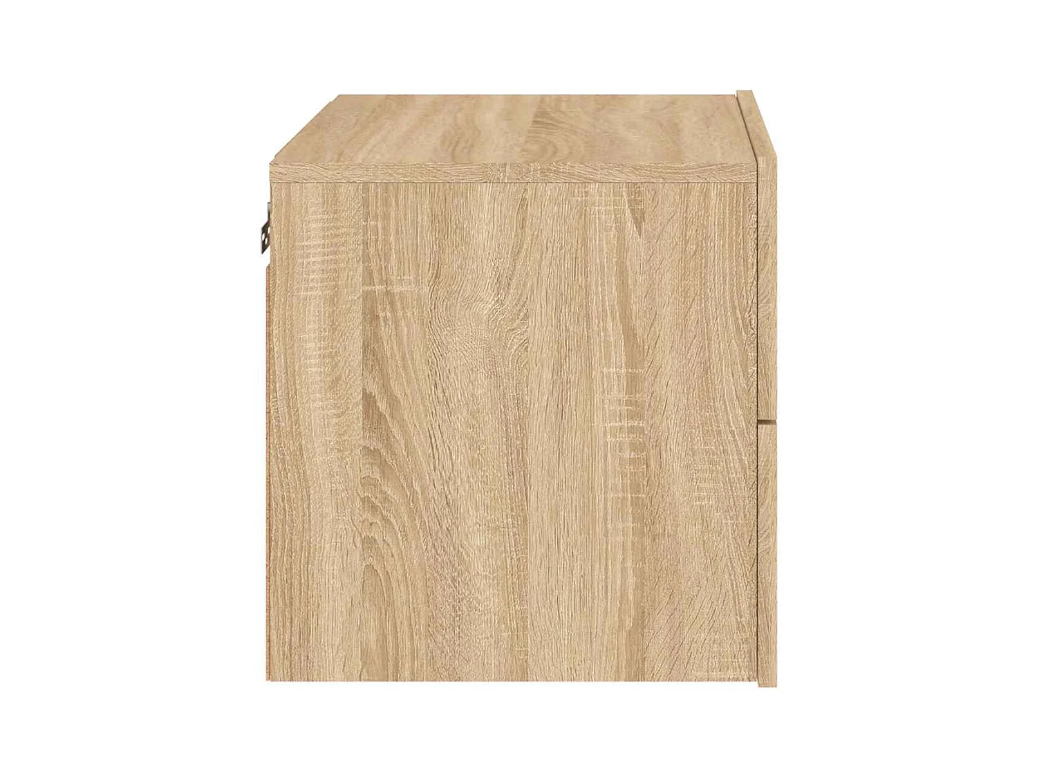 Mesita de noche | Mesilla de noche de pared con luces LED roble Sonoma