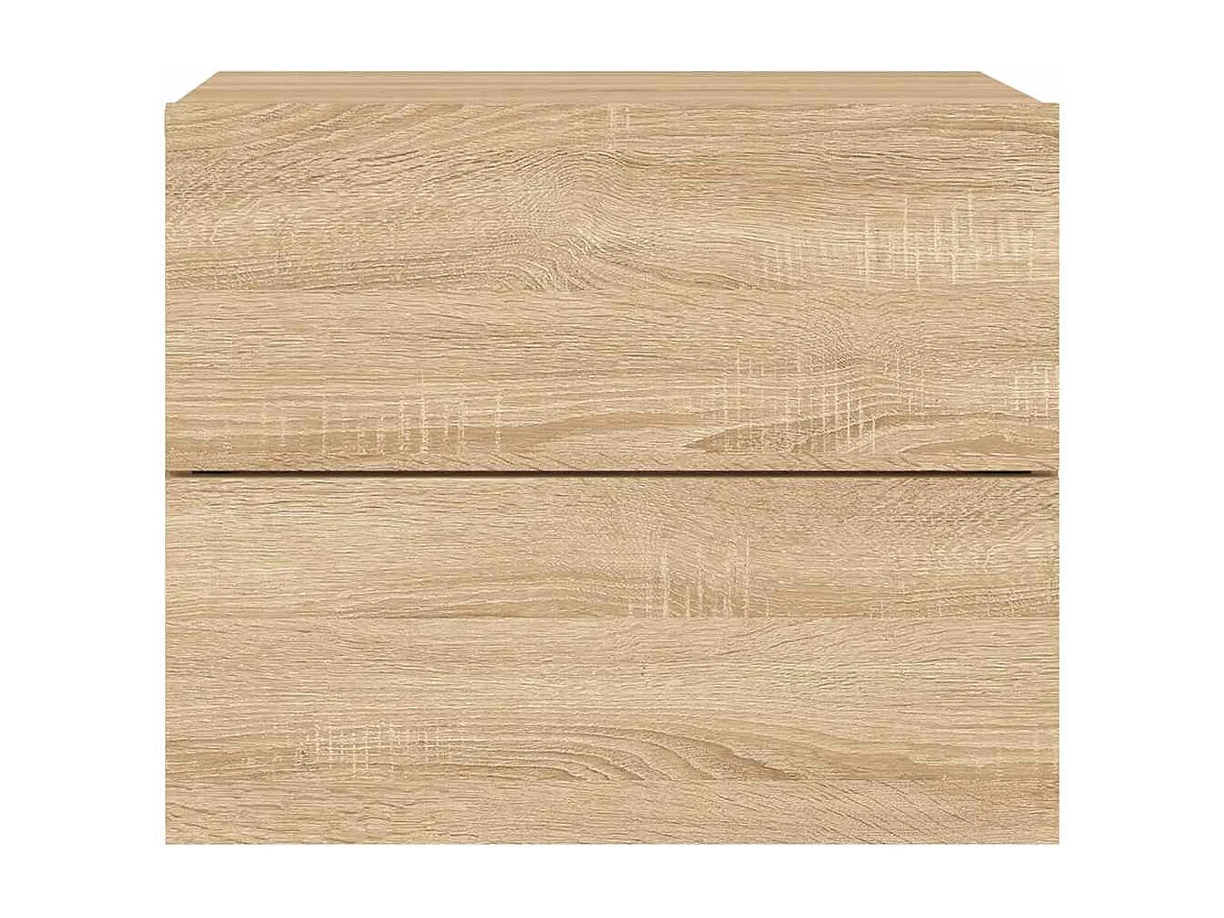 Mesita de noche | Mesilla de noche de pared con luces LED roble Sonoma