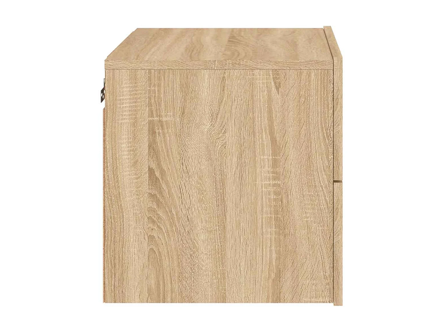 Mesita de noche | Mesilla de noche de pared con luces LED roble Sonoma