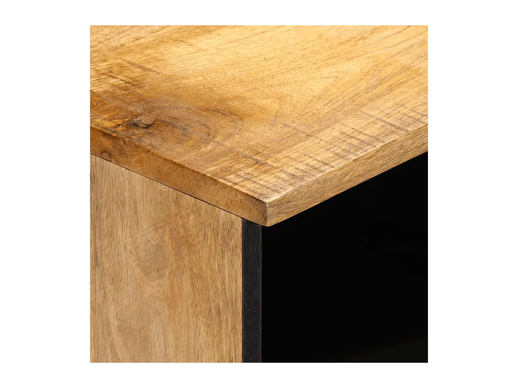 Tables de chevet-Tables d'appoint 2 pcs 40x34x46 cm bois massif de manguier brut