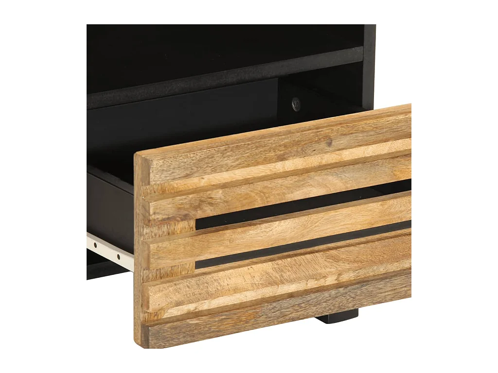 Tables de chevet-Tables d'appoint 2 pcs 40x34x46 cm bois massif de manguier brut