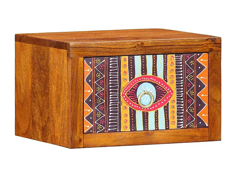 Mesita de Noche | Armario de Noche 2 uds con cajón Marrón 35x30x22 cm