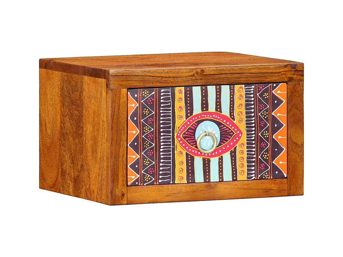 Mesita de Noche | Armario de Noche 2 uds con cajón Marrón 35x30x22 cm