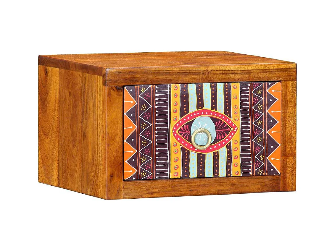 Mesita de Noche | Armario de Noche 2 uds con cajón Marrón 35x30x22 cm