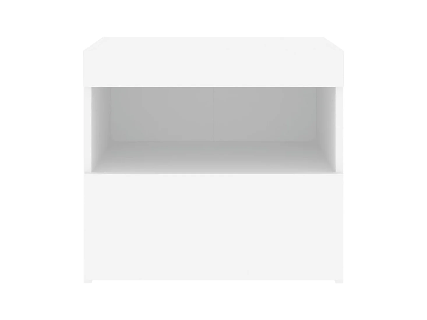 Mesita de noche | Mesilla de noche con luces LED blanco 50x40x45 cm