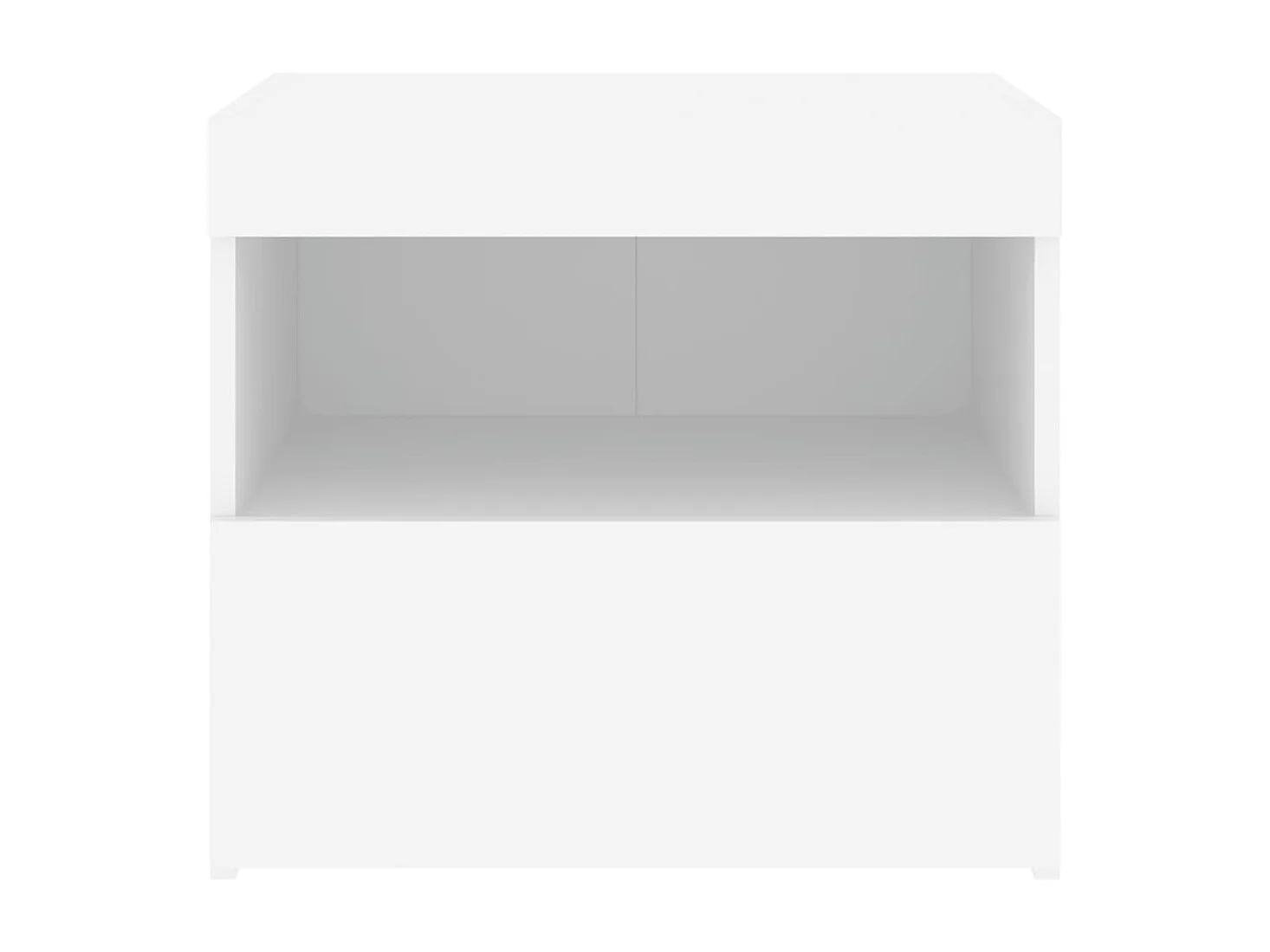 Mesita de noche | Mesilla de noche con luces LED blanco 50x40x45 cm