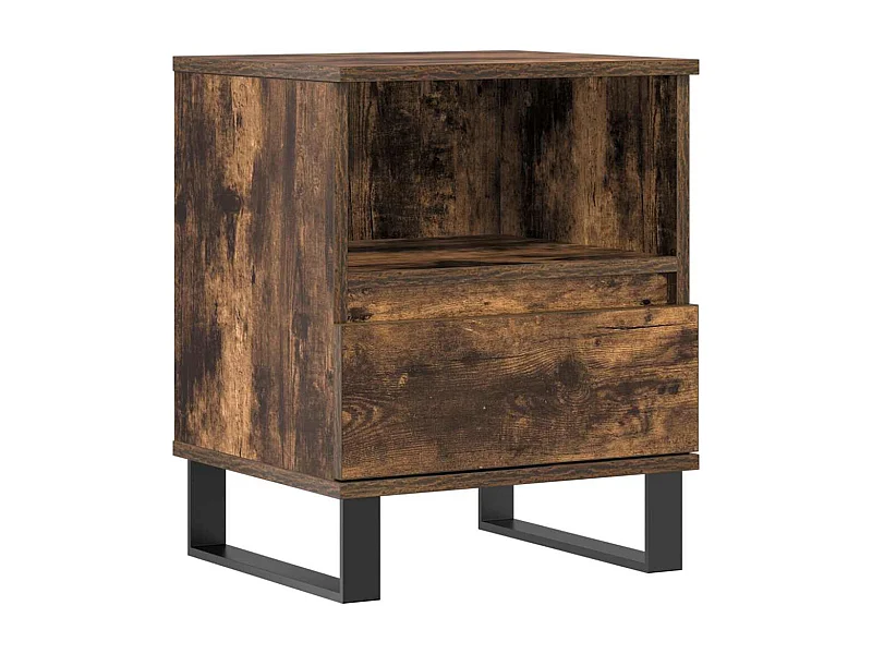 Table de chevet-Table d'appoint-Table de nuit chêne fumé 40x35x50 cm bois d’ingénierie