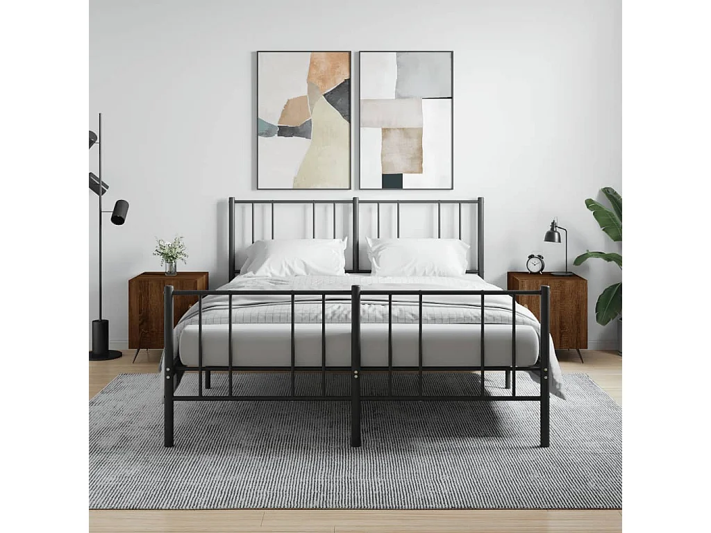 Nachttisch 2er Set-Beistelltisch-Nachttischkommode Braun Eichen-Optik 40x40x50 cm Holzwerkstoff SHL16517