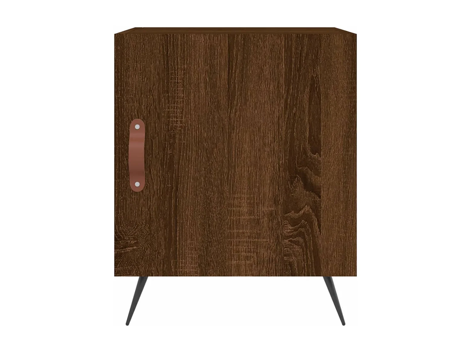 Nachttisch 2er Set-Beistelltisch-Nachttischkommode Braun Eichen-Optik 40x40x50 cm Holzwerkstoff SHL16517