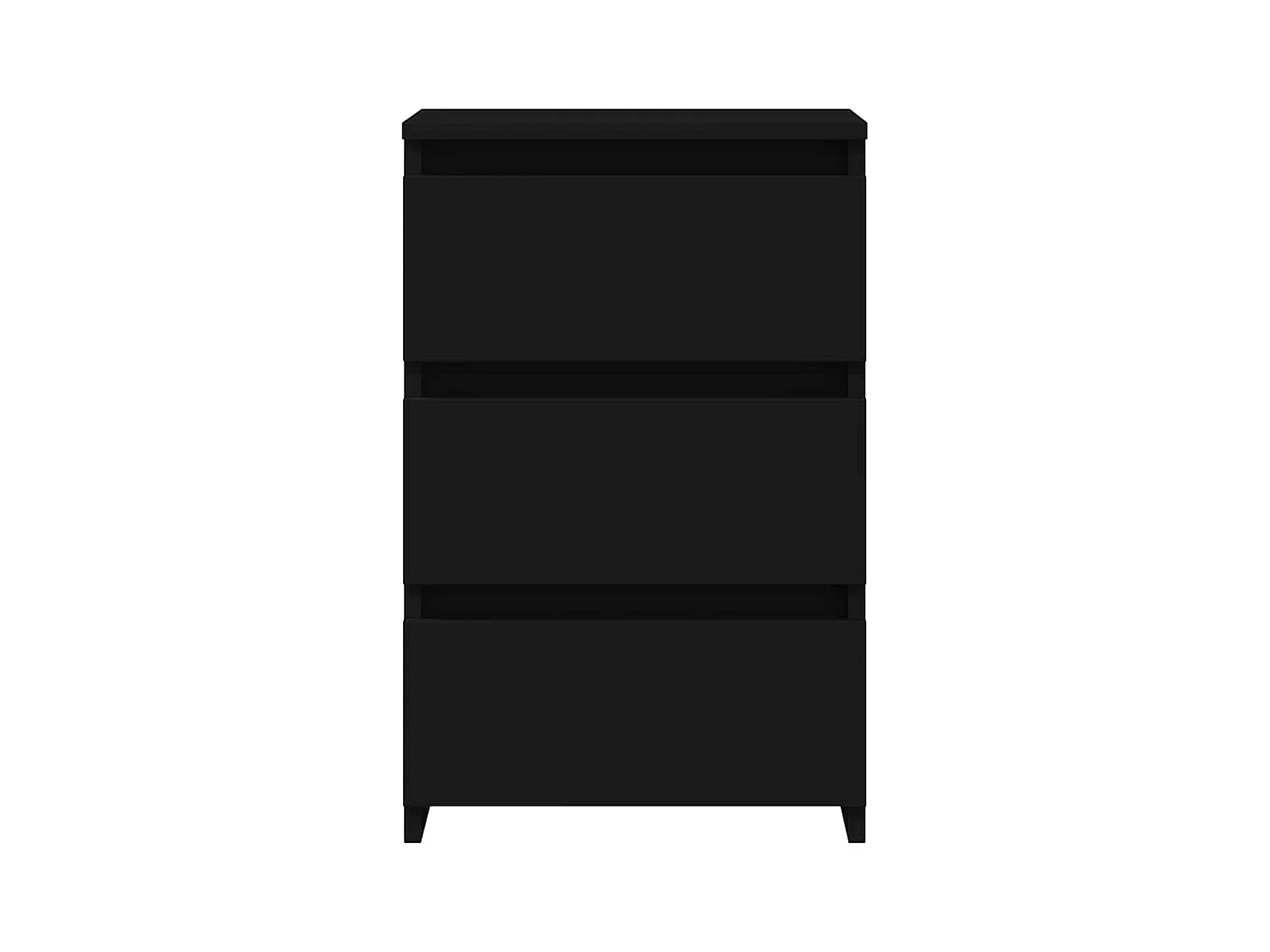 Mesitas de noche | Mesilla de noche 2 uds madera de ingeniería negro 40x35x62,5cm