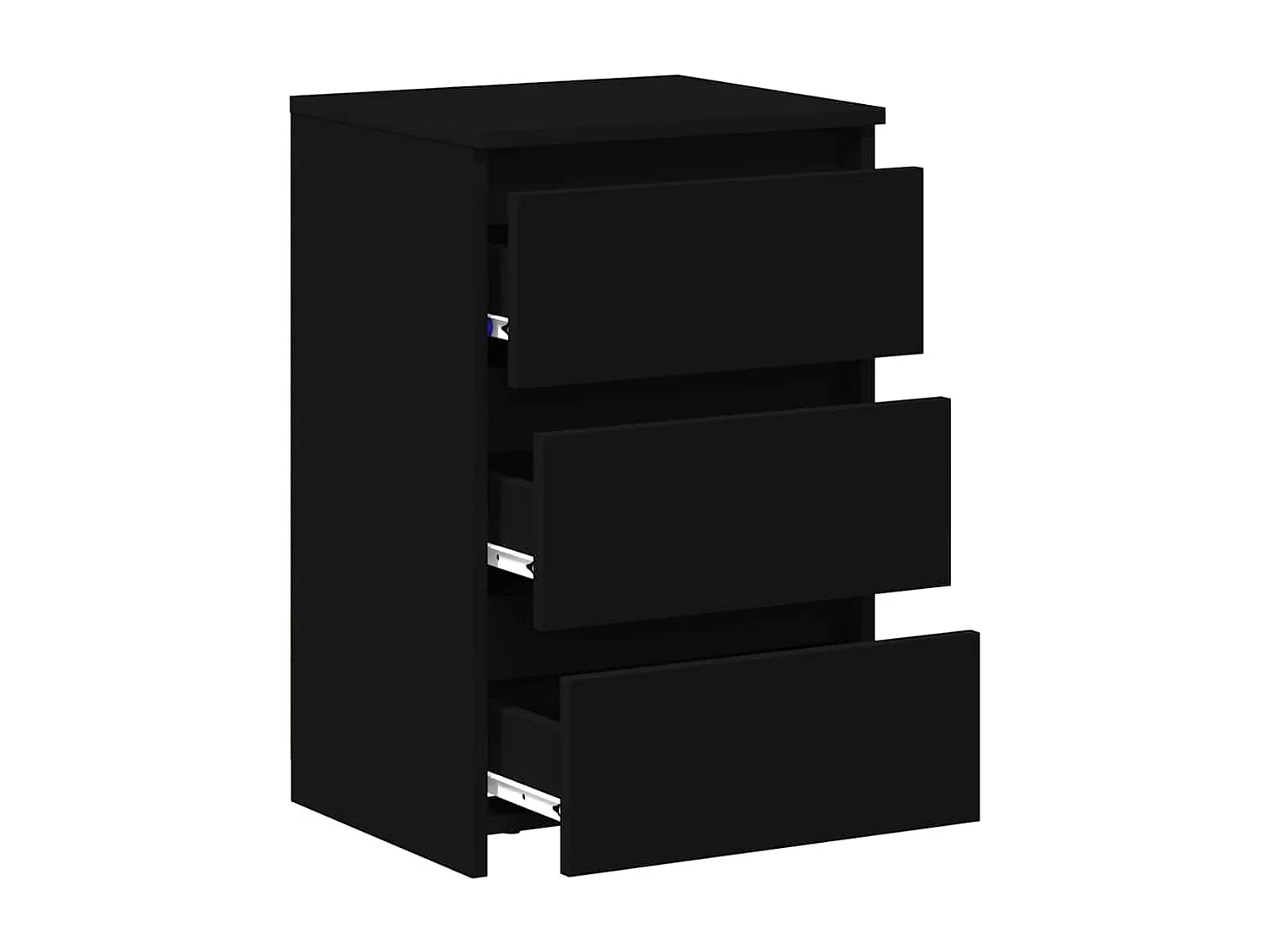 Mesitas de noche | Mesilla de noche 2 uds madera de ingeniería negro 40x35x62,5cm