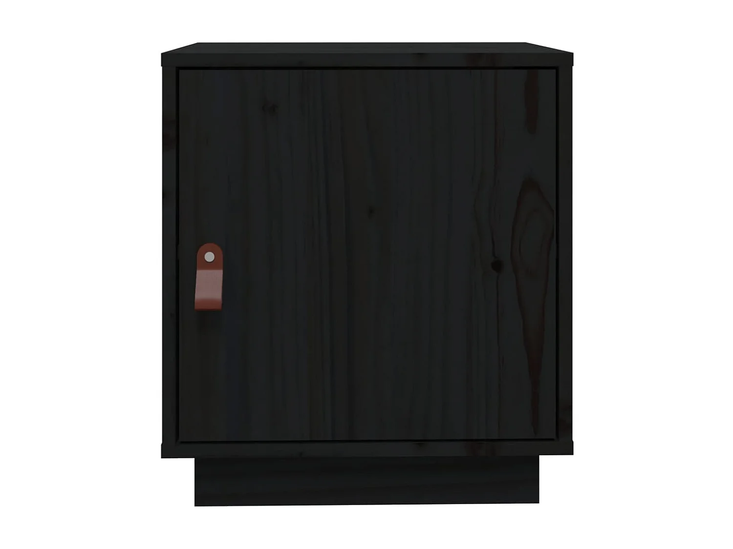 Nachttisch-Beistelltisch Schwarz 40x34x45 cm Massivholz Kiefer SHL67585