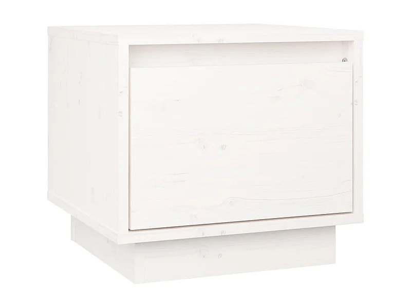 Table de chevet-Petite Table d'appoint-Table de nuit Blanc 35x34x32 cm Bois de pin solide