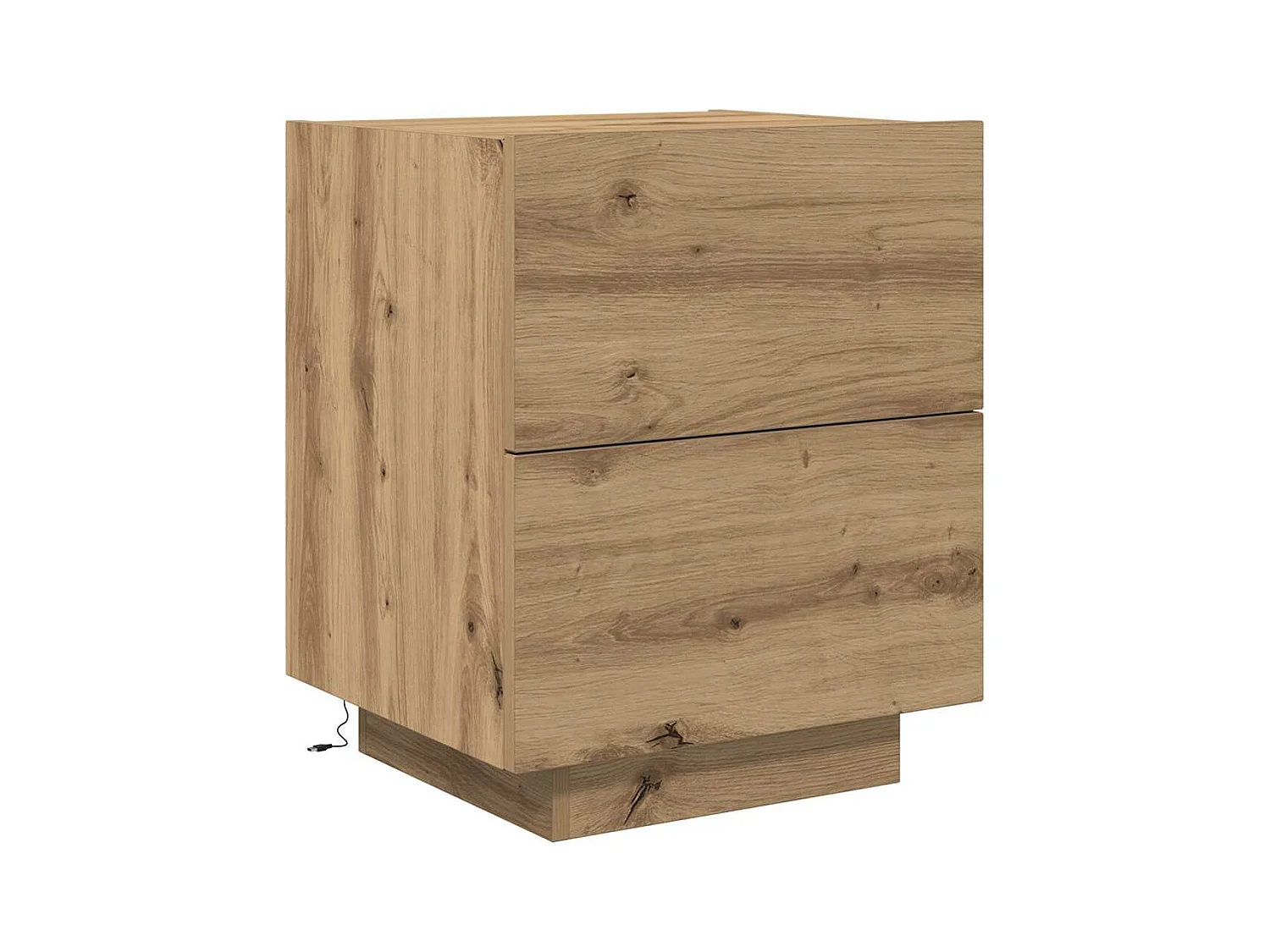 Mesita de Noche | Armario de Noche 2 uds con cajón Roble artisan