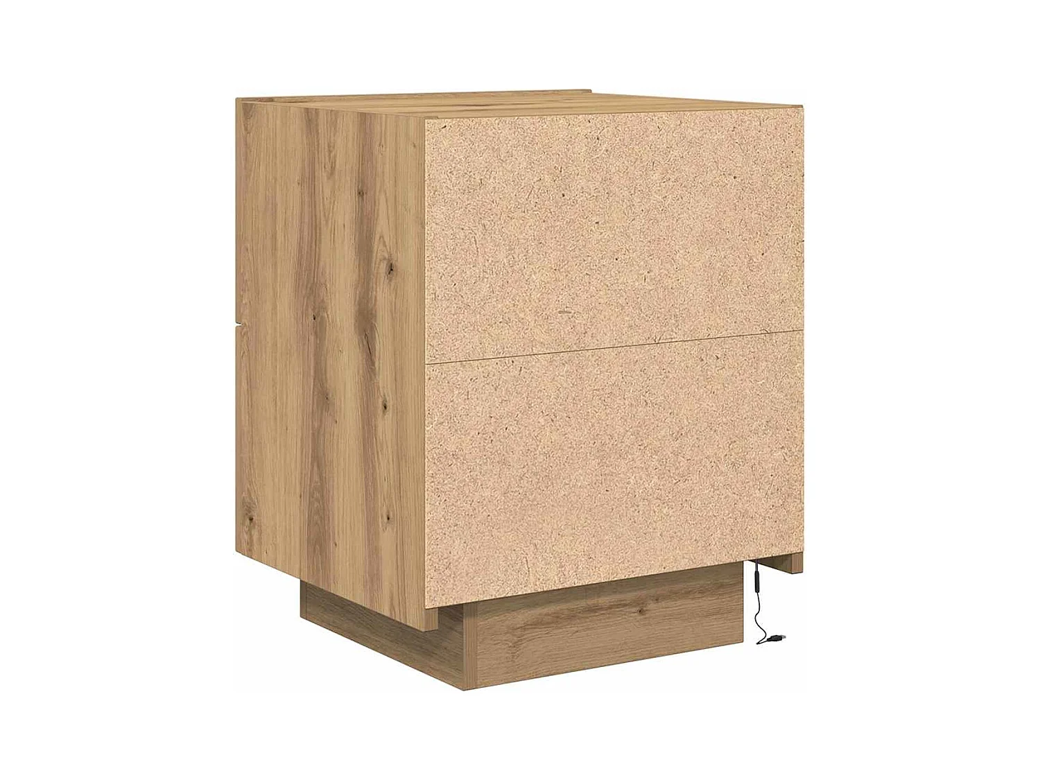 Mesita de Noche | Armario de Noche 2 uds con cajón Roble artisan