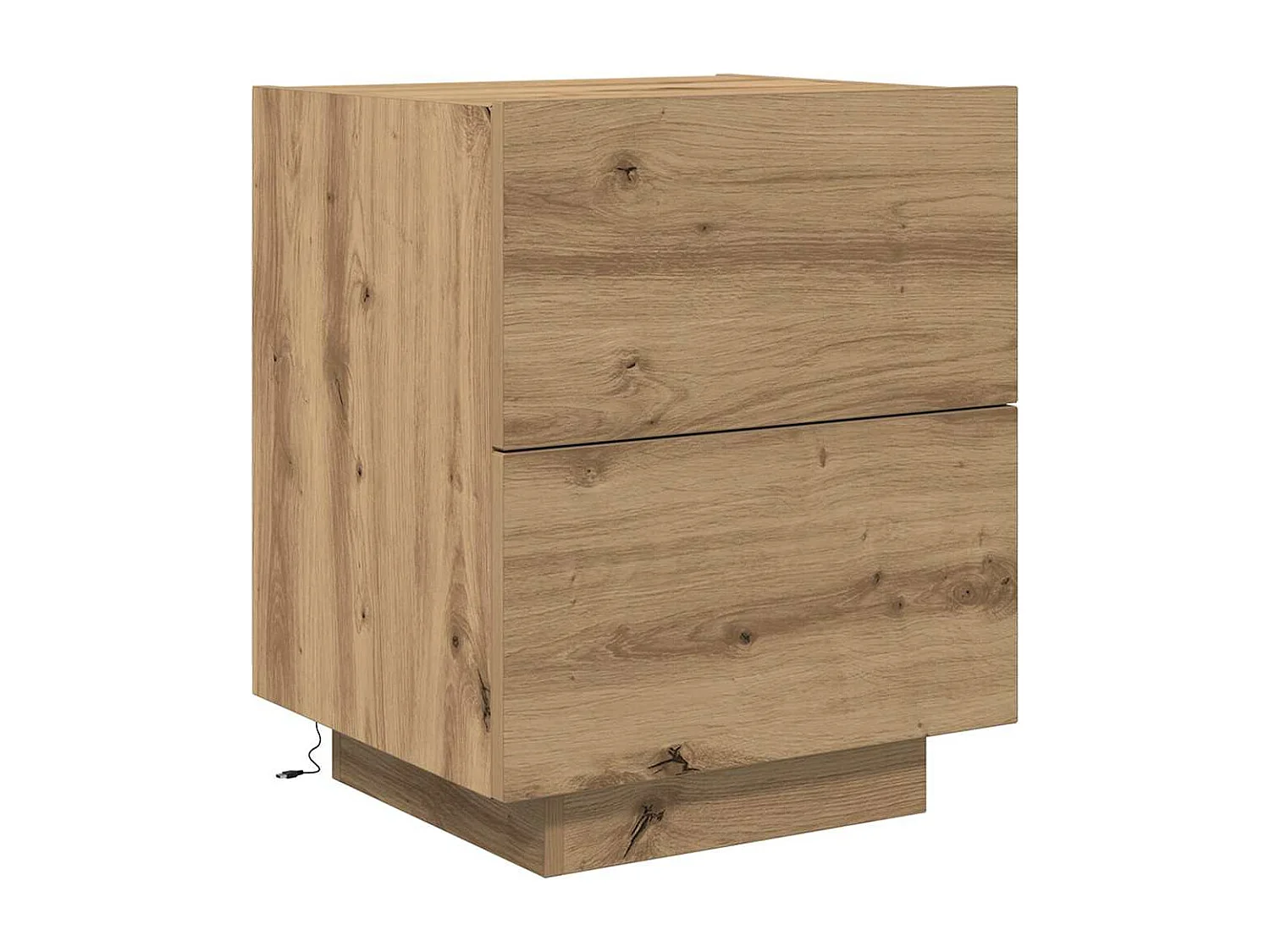 Mesita de Noche | Armario de Noche 2 uds con cajón Roble artisan