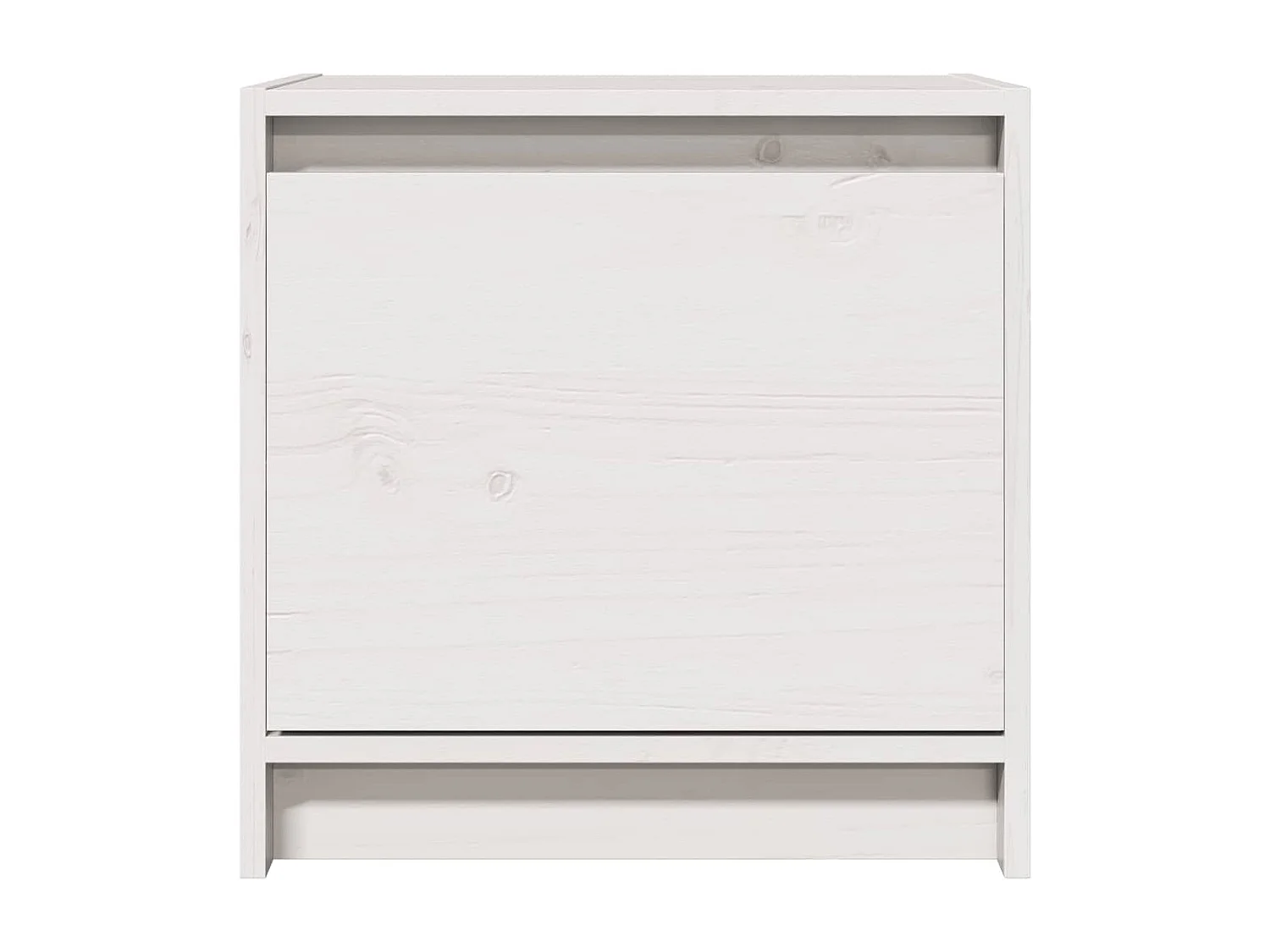 Nachttisch 2er Set-Beistelltisch-Nachttischkommode Weiß 40x30,5x40 cm Massivholz Kiefer SHL20757