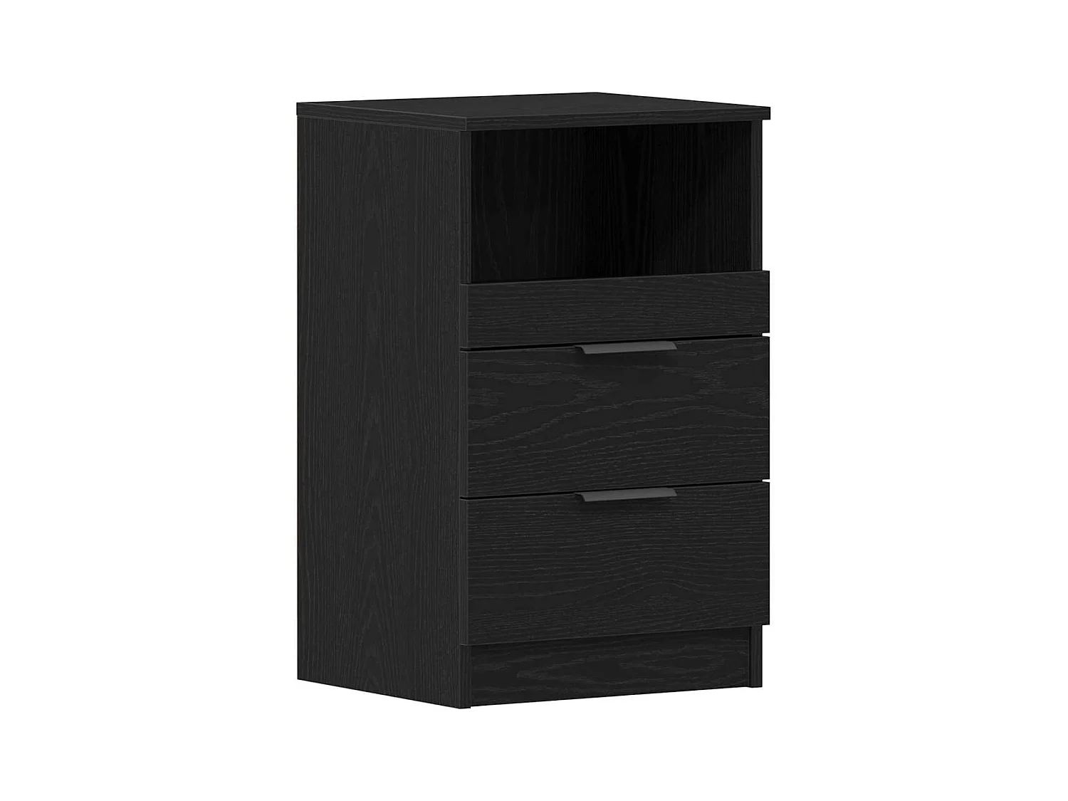 Mesita de Noche | Armario de Noche | Mesilla de noche con cajón Roble negro 40x35x65 cm