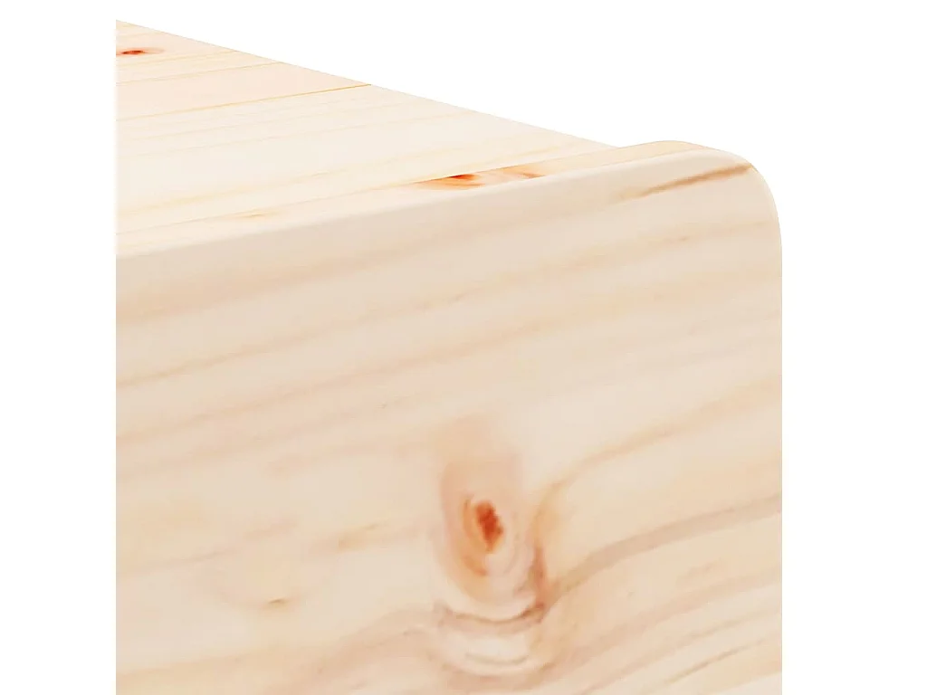 Mesa de Noche | Mesita de noche Marrón 44x32.5x40 cm Madera maciza de pino