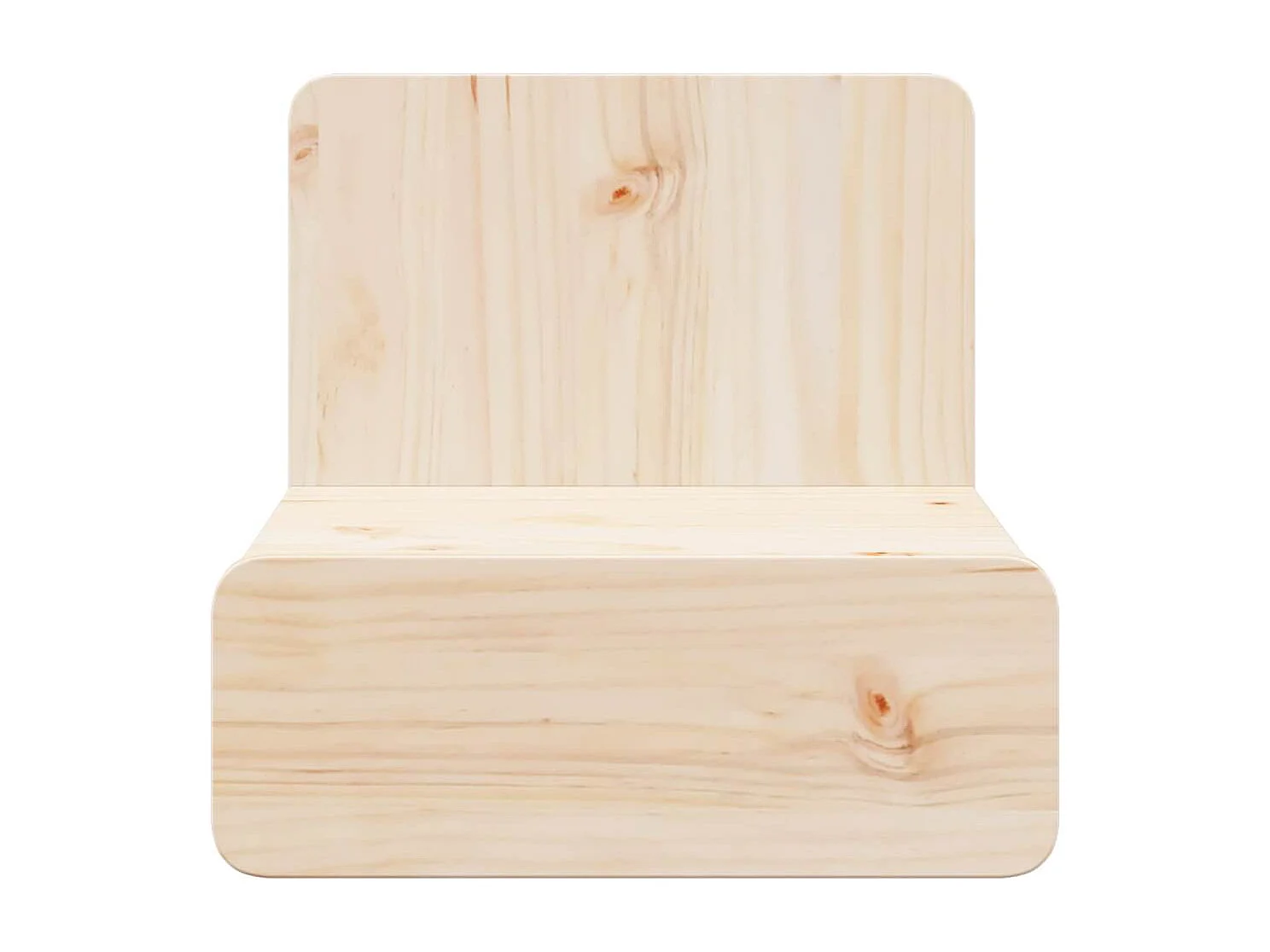 Mesa de Noche | Mesita de noche Marrón 44x32.5x40 cm Madera maciza de pino