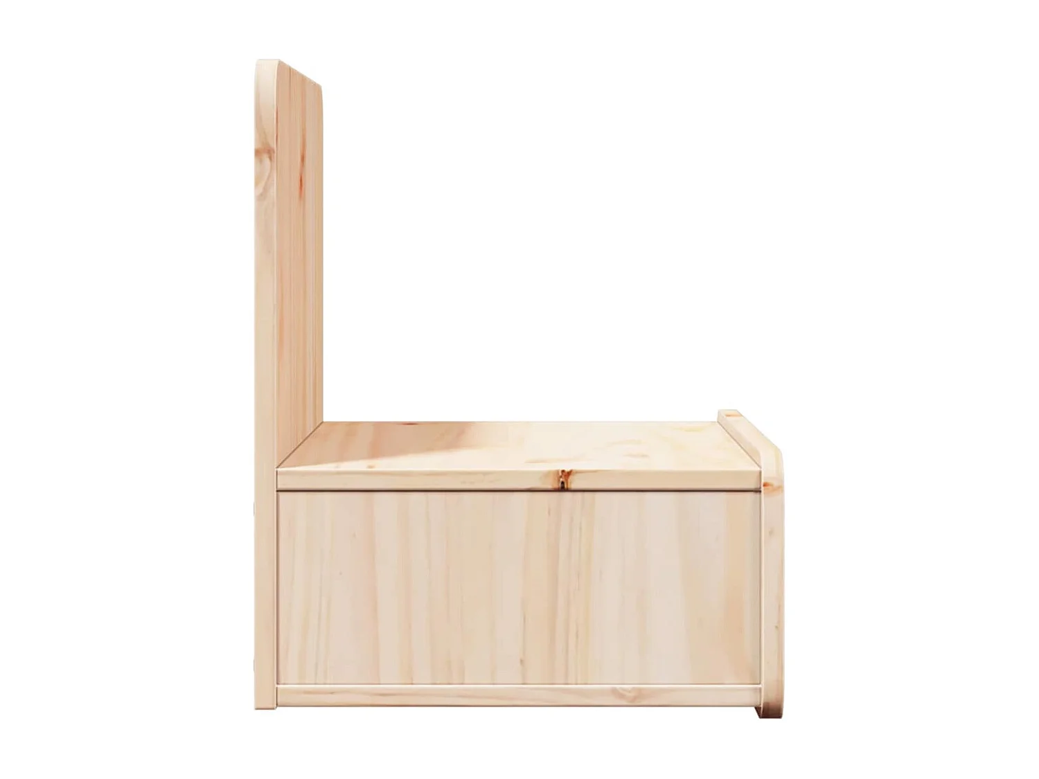 Mesa de Noche | Mesita de noche Marrón 44x32.5x40 cm Madera maciza de pino