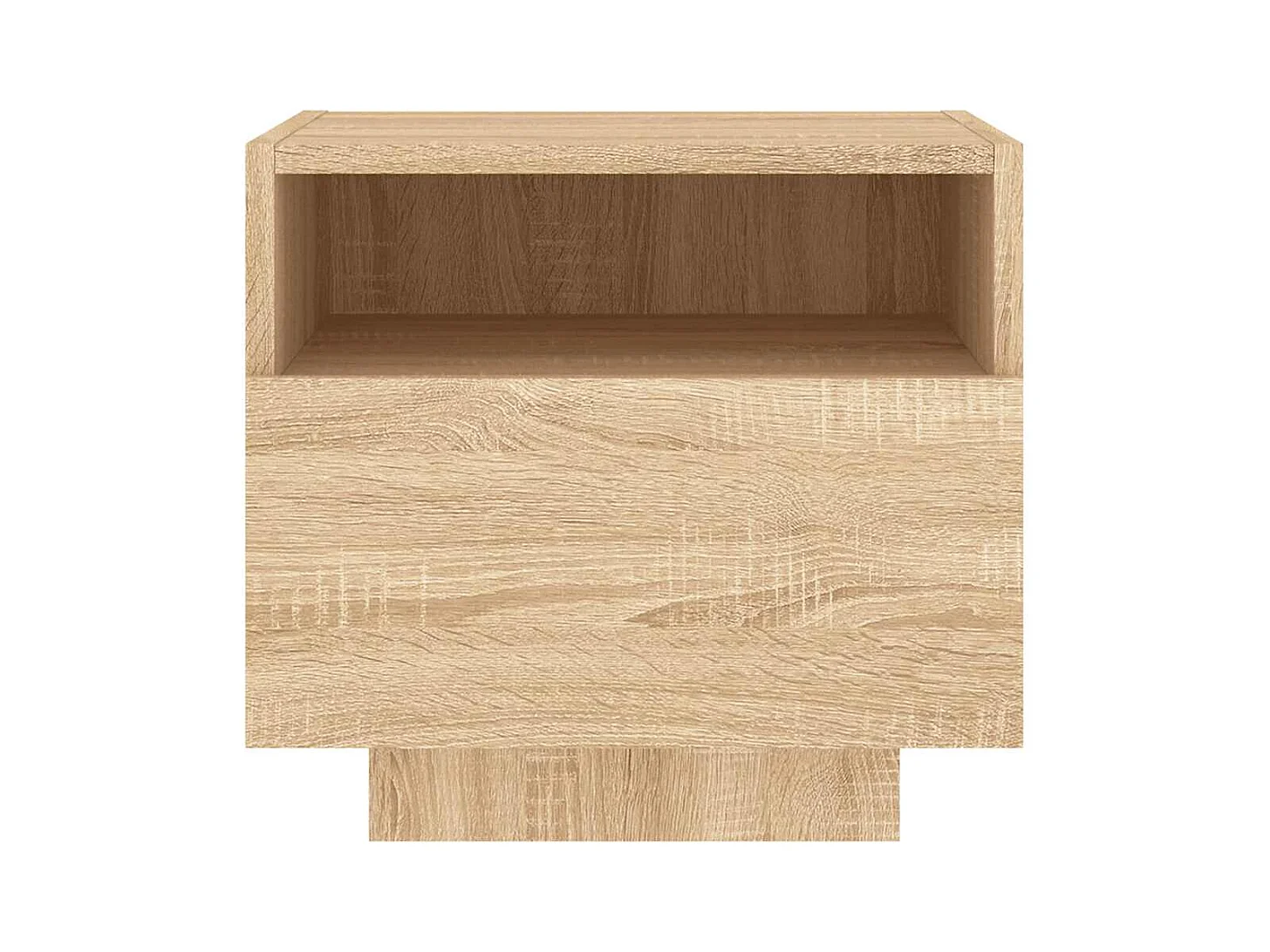 Mesitas de noche | Mesilla de noche con luces LED 2 uds roble Sonoma 40x39x37 cm