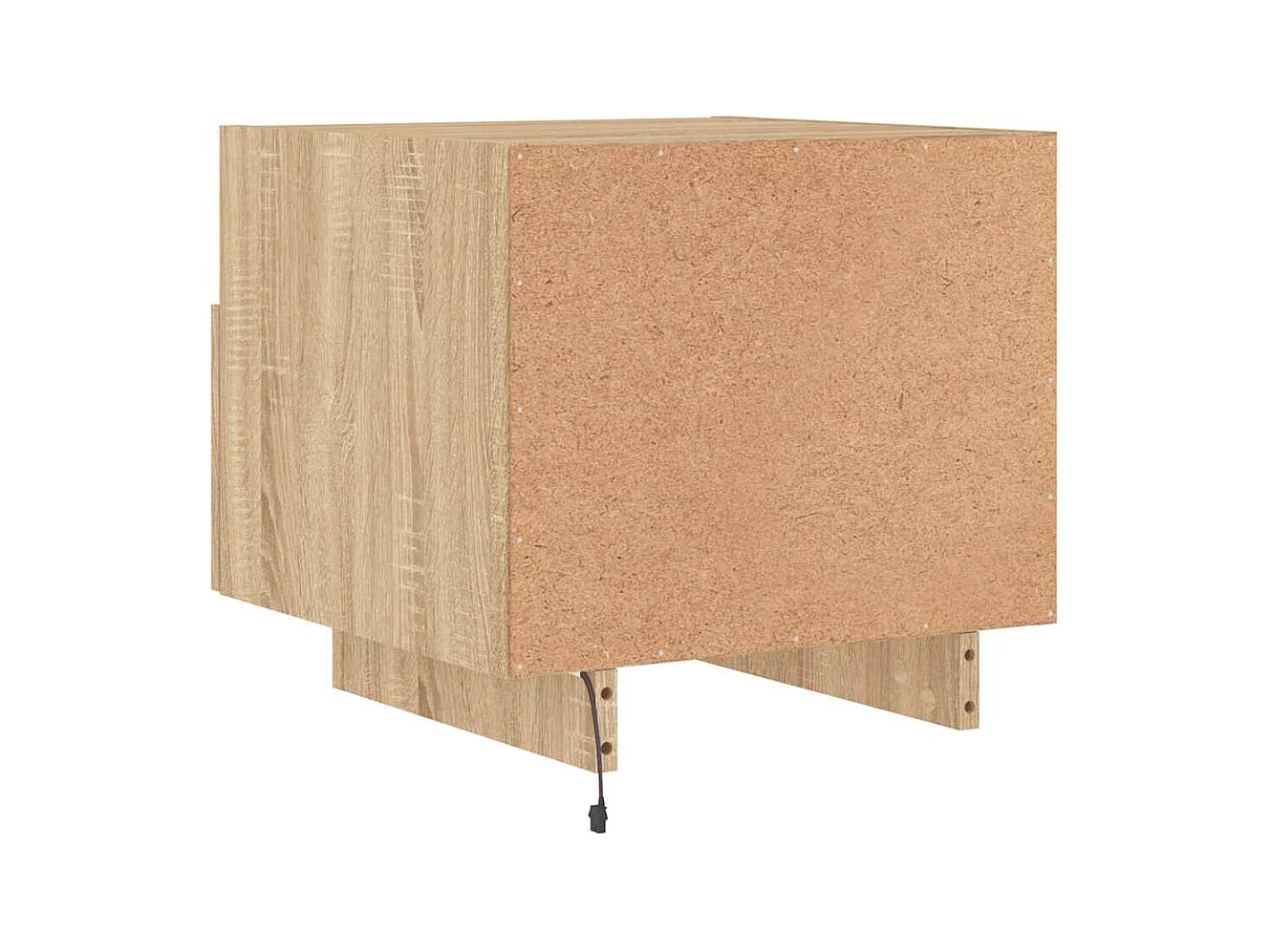 Mesitas de noche | Mesilla de noche con luces LED 2 uds roble Sonoma 40x39x37 cm