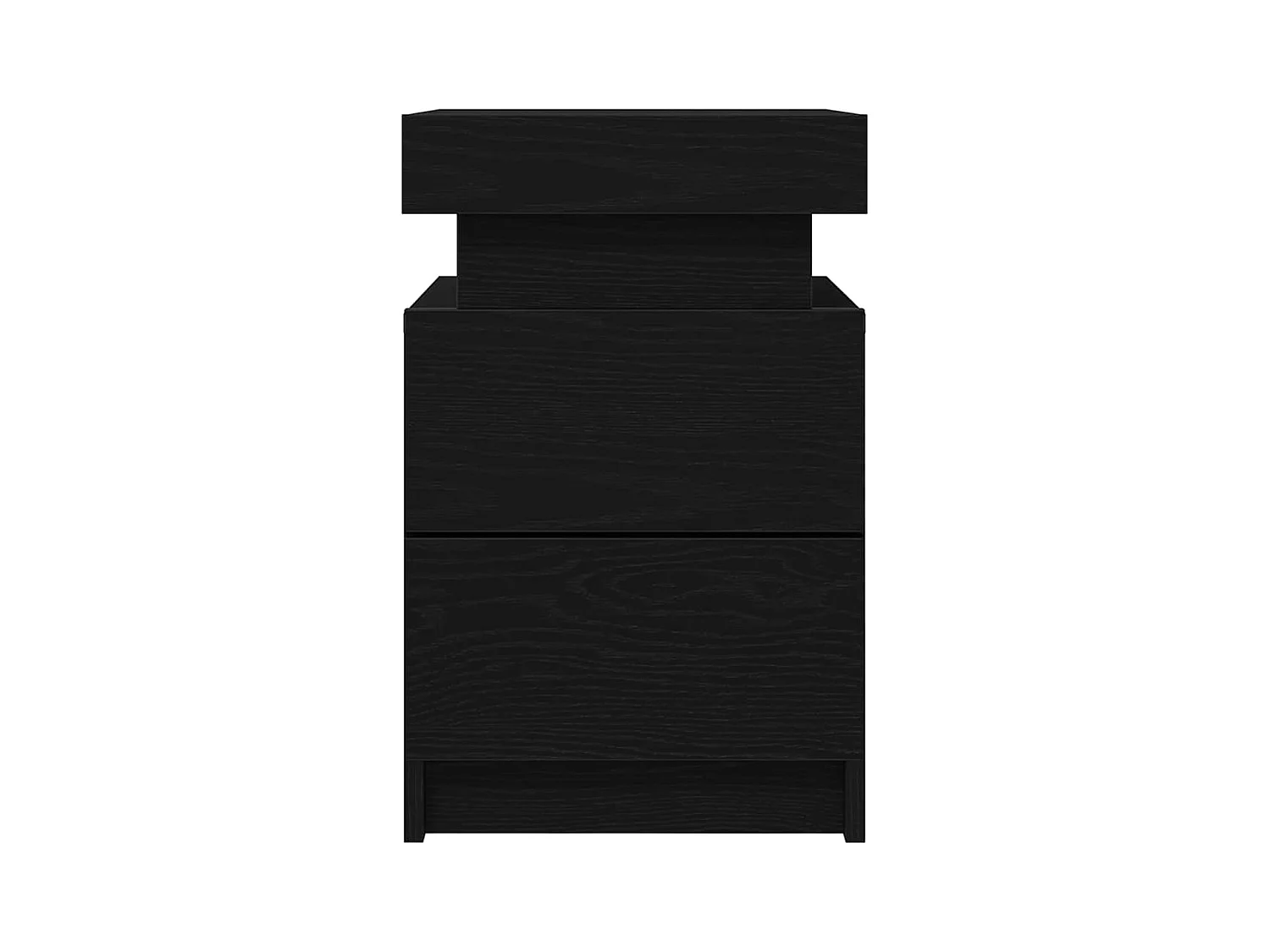 Mesita de Noche | Mesa auxiliar con cajón Roble negro 35x39x55 cm