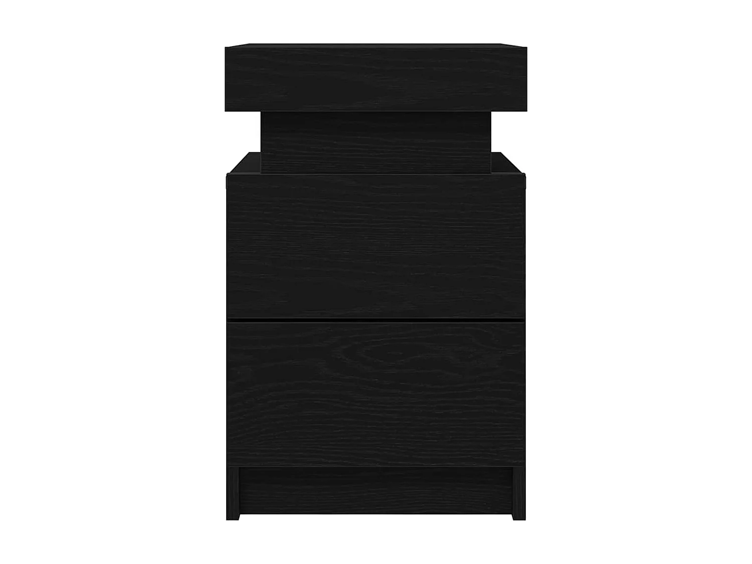 Mesita de Noche | Mesa auxiliar con cajón Roble negro 35x39x55 cm