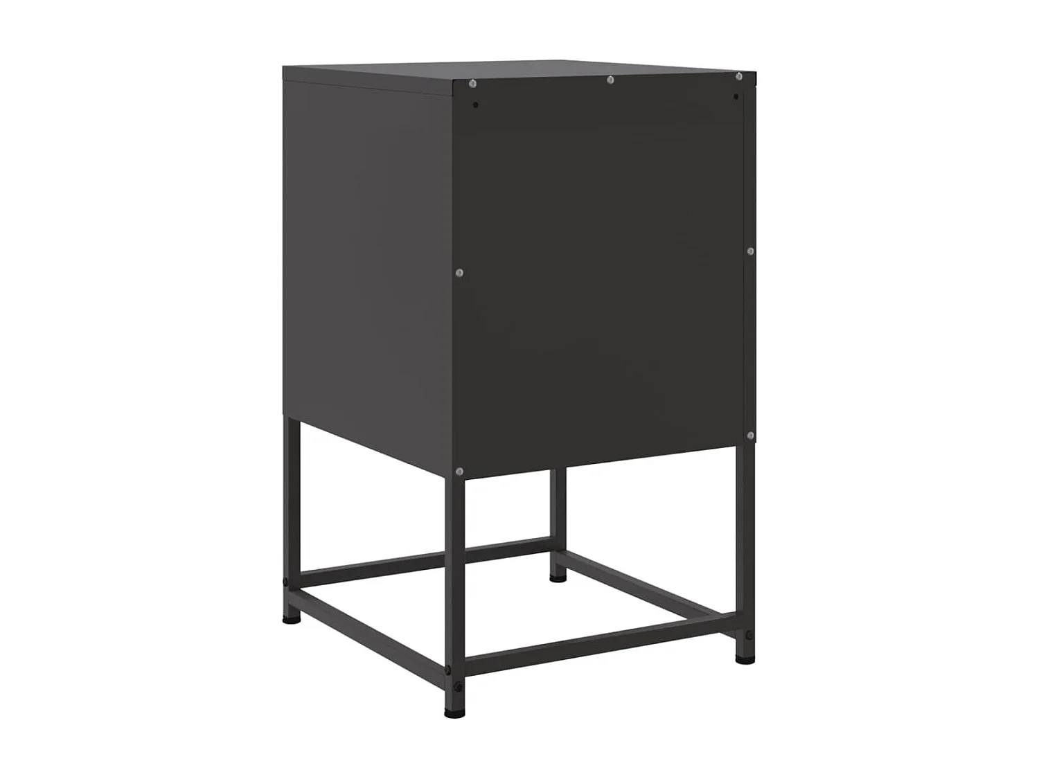 Nachttisch-Beistelltisch-Nachtschrank Schwarz 36x39x60,5 cm Stahl SHL44943