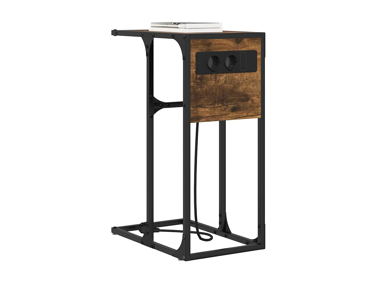 Mesa de Noche | Mesa auxiliar | Mesita de noche Roble ahumado Madera contrachapada