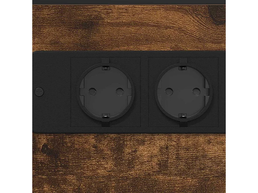 Mesa de Noche | Mesa auxiliar | Mesita de noche Roble ahumado Madera contrachapada