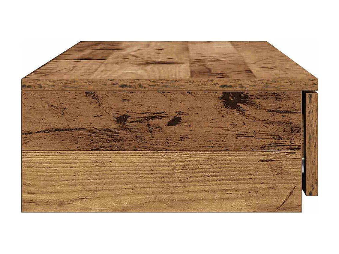 Bedlades | Opbergkastje met lade Oud hout 100 x 36,5 x 16,5 cm Bewerkt hout