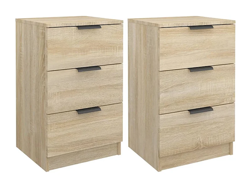 Table de Chevet Étroite-Tables de nuit 2 pcs Chêne sonoma 40x36x65 cm