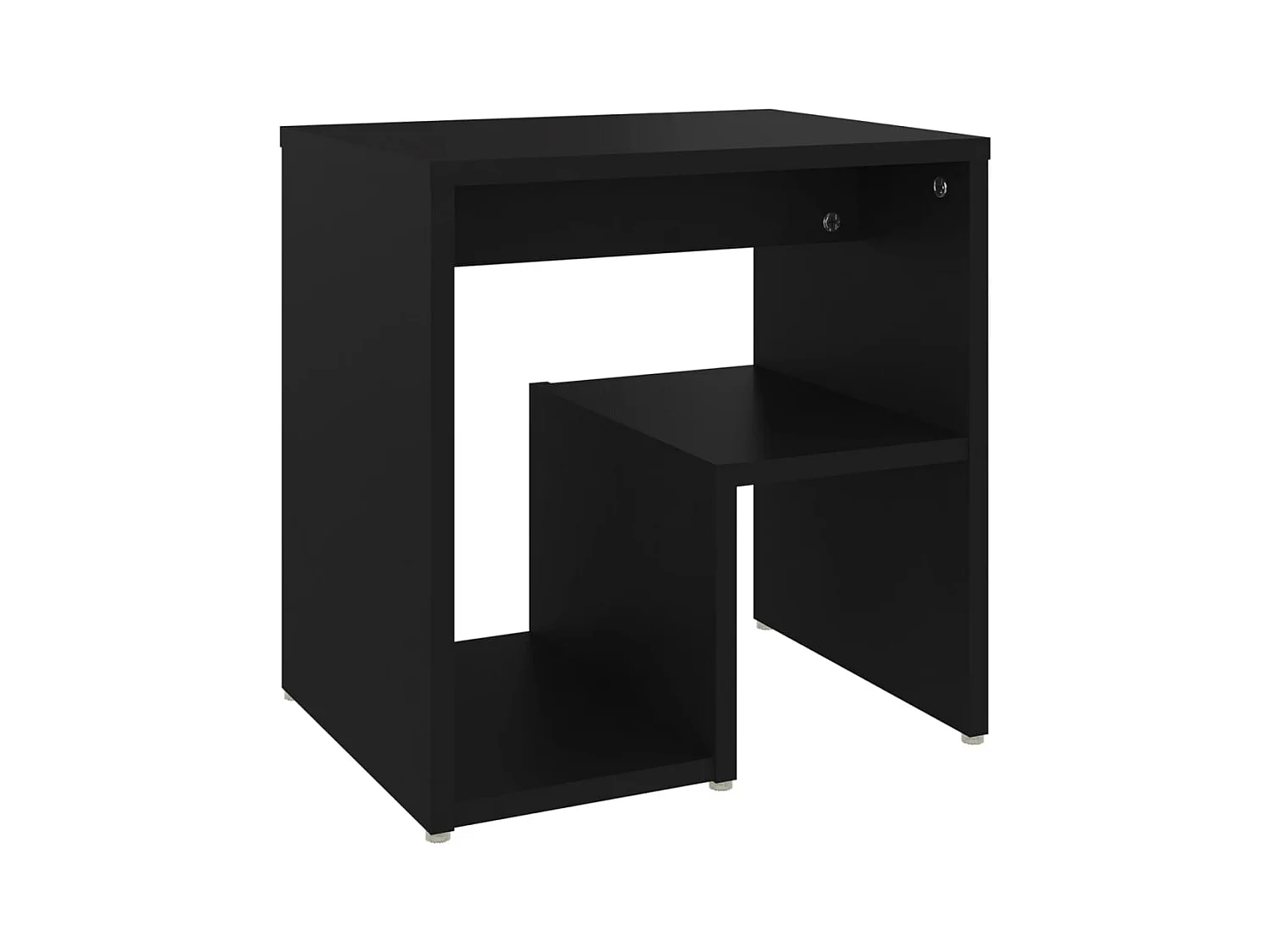 Mesitas de noche | Mesilla de noche 2 uds madera contrachapada negro 40x30x40 cm