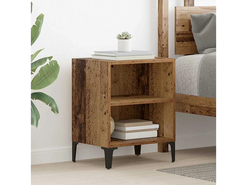 Nachttisch-Beistelltisch Altholz 40 x 30 x 50 cm Holzwerkstoff SHL41706