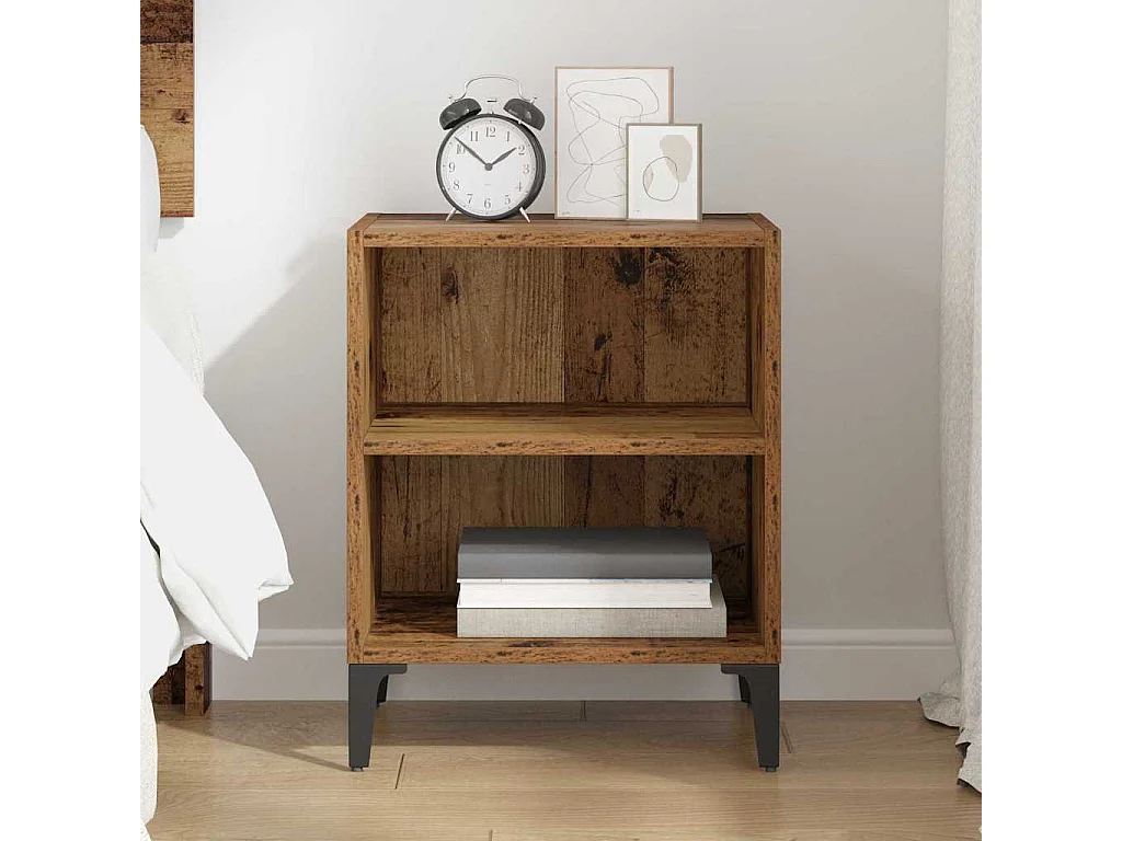 Nachttisch-Beistelltisch Altholz 40 x 30 x 50 cm Holzwerkstoff SHL41706