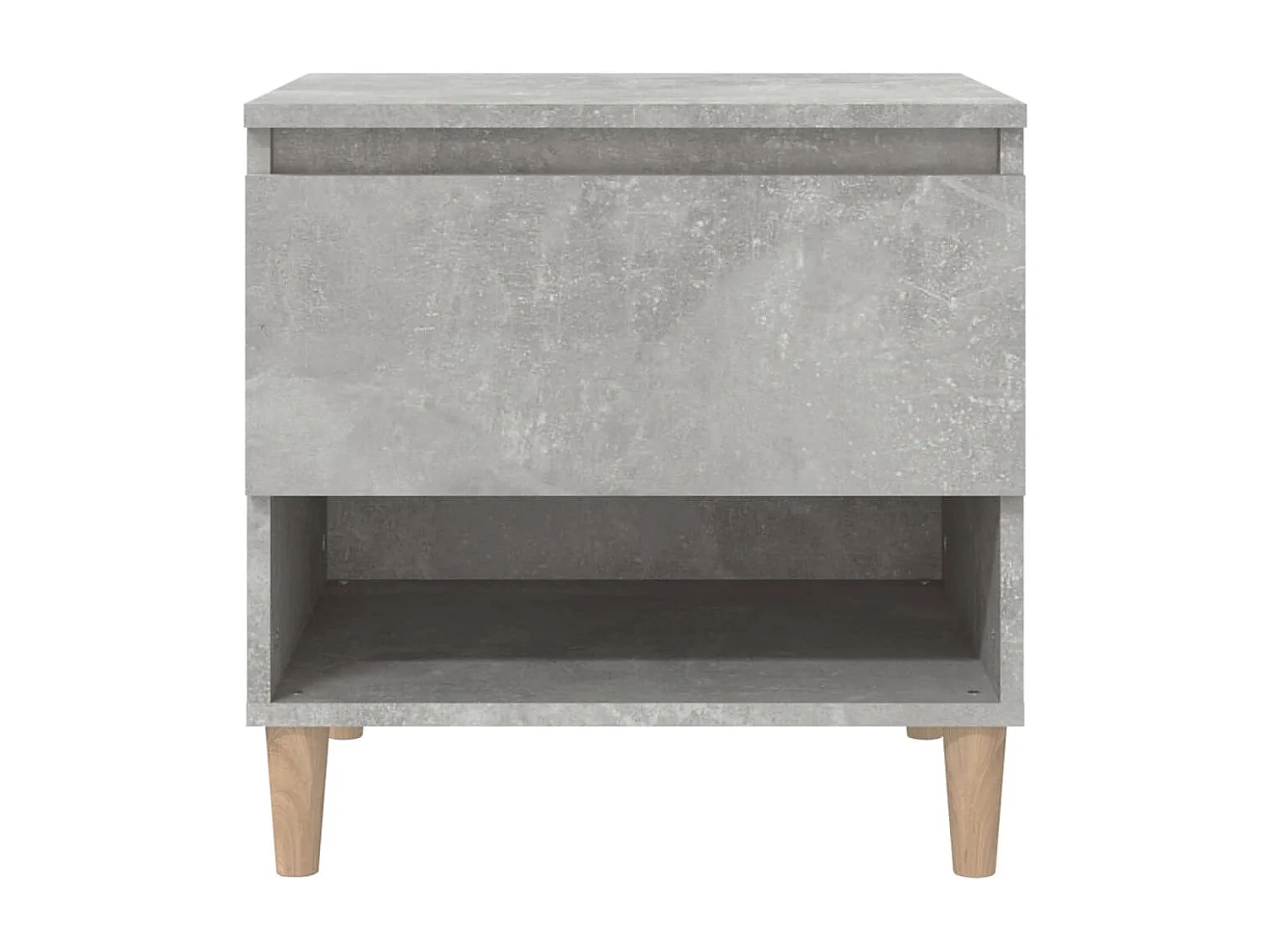 Tables de chevet lot de 2 avec rangement Gris béton 50x46x50 cm Bois d'ingénierie