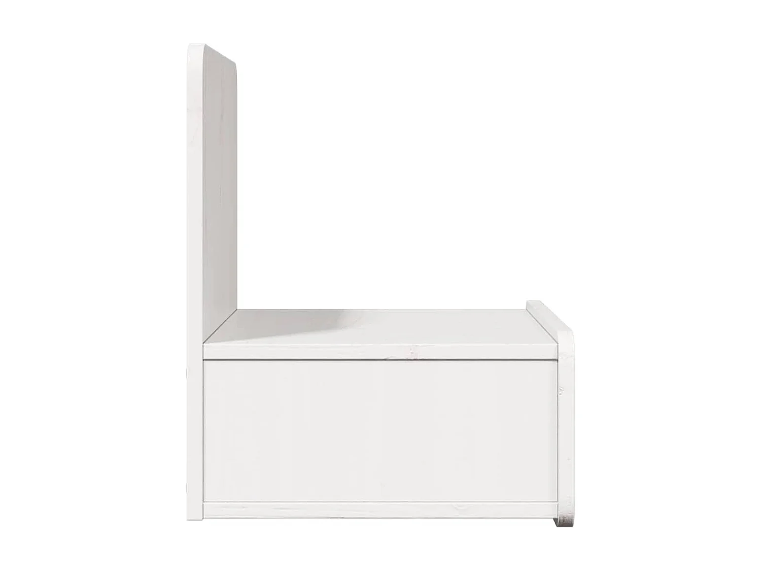 Table de chevet-Table d'appoint-Table de nuit Blanc 44x32,5x40 cm Bois massif en pin