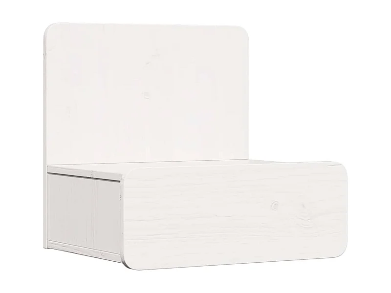 Table de chevet-Table d'appoint-Table de nuit Blanc 44x32,5x40 cm Bois massif en pin