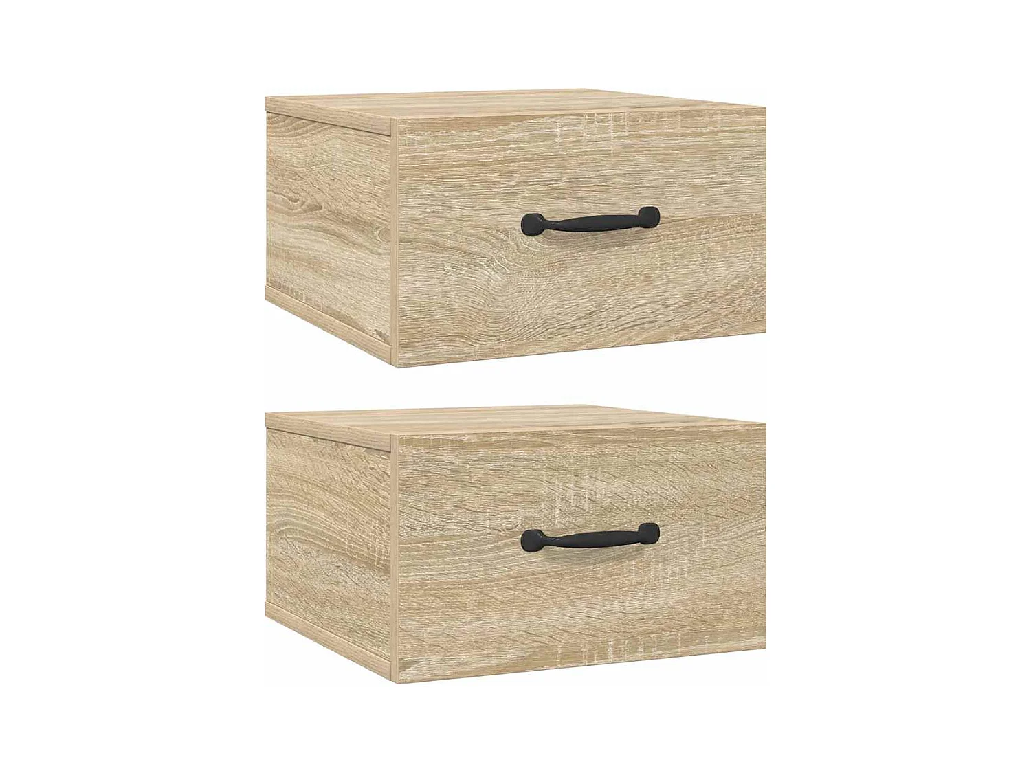 Mesitas de noche | Mesilla de noche de pared 2 uds color roble Sonoma 35x35x20 cm