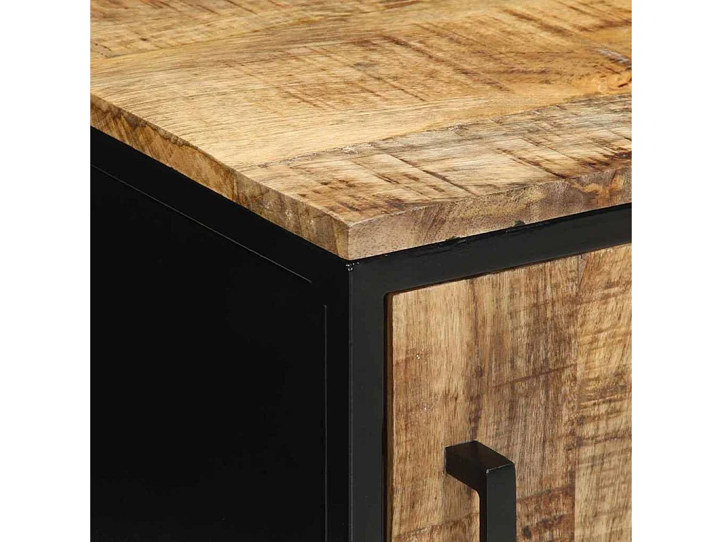 Mesita de Noche | Mesa auxiliar | Armario de Noche 2 uds. Marrón y negro 30x30x40 cm