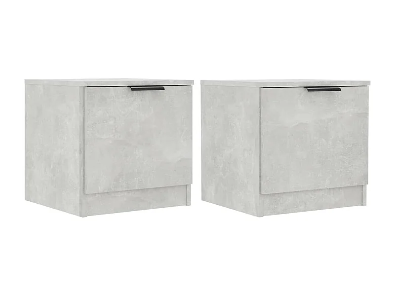 Tables de chevet-Tables d'appoint 2 pcs Gris béton 40x39x40 cm