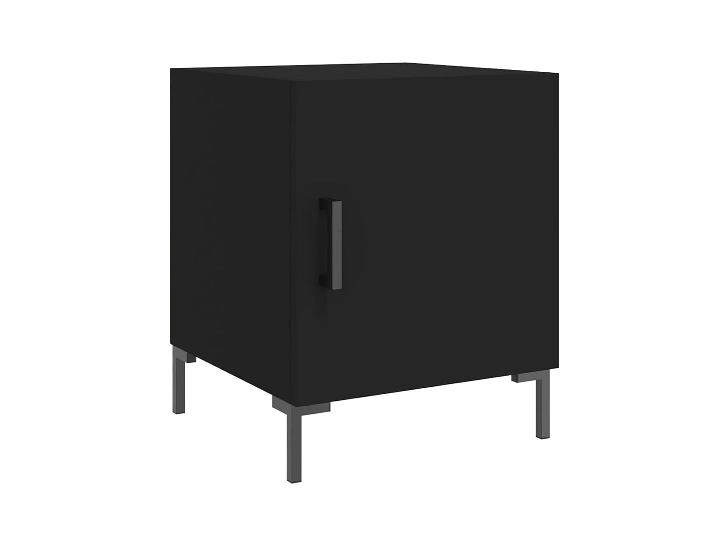 Mesitas de noche | Mesilla de noche 2 uds madera de ingeniería negro 40x40x50 cm