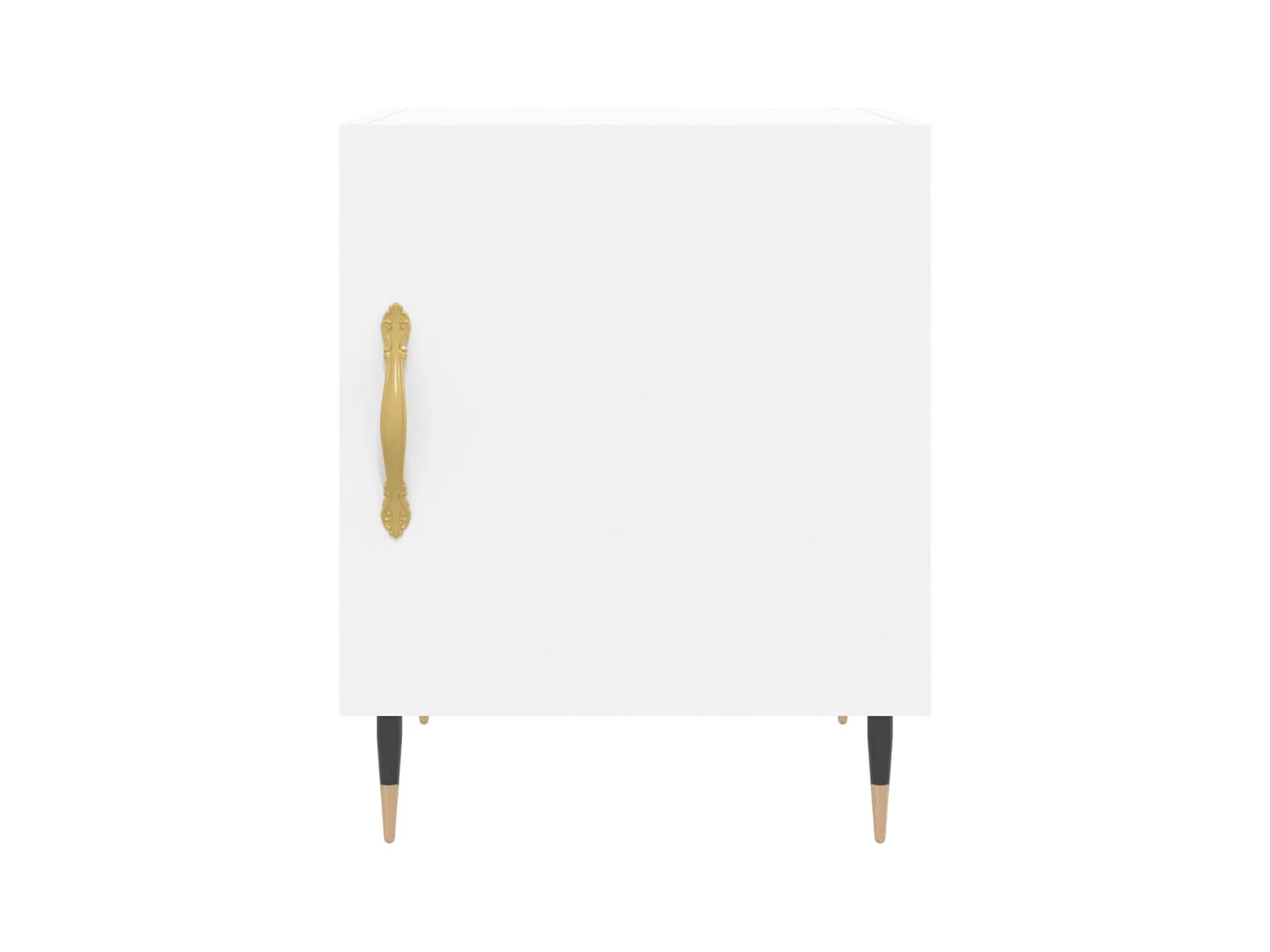 Lot de 2 Tables de chevet Étroite avec Étagère de rangement blanc 40x40x50 cm bois d’ingénierie