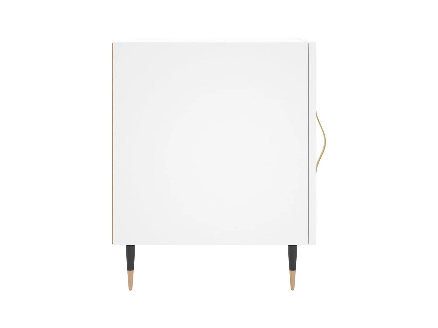 Lot de 2 Tables de chevet Étroite avec Étagère de rangement blanc 40x40x50 cm bois d’ingénierie