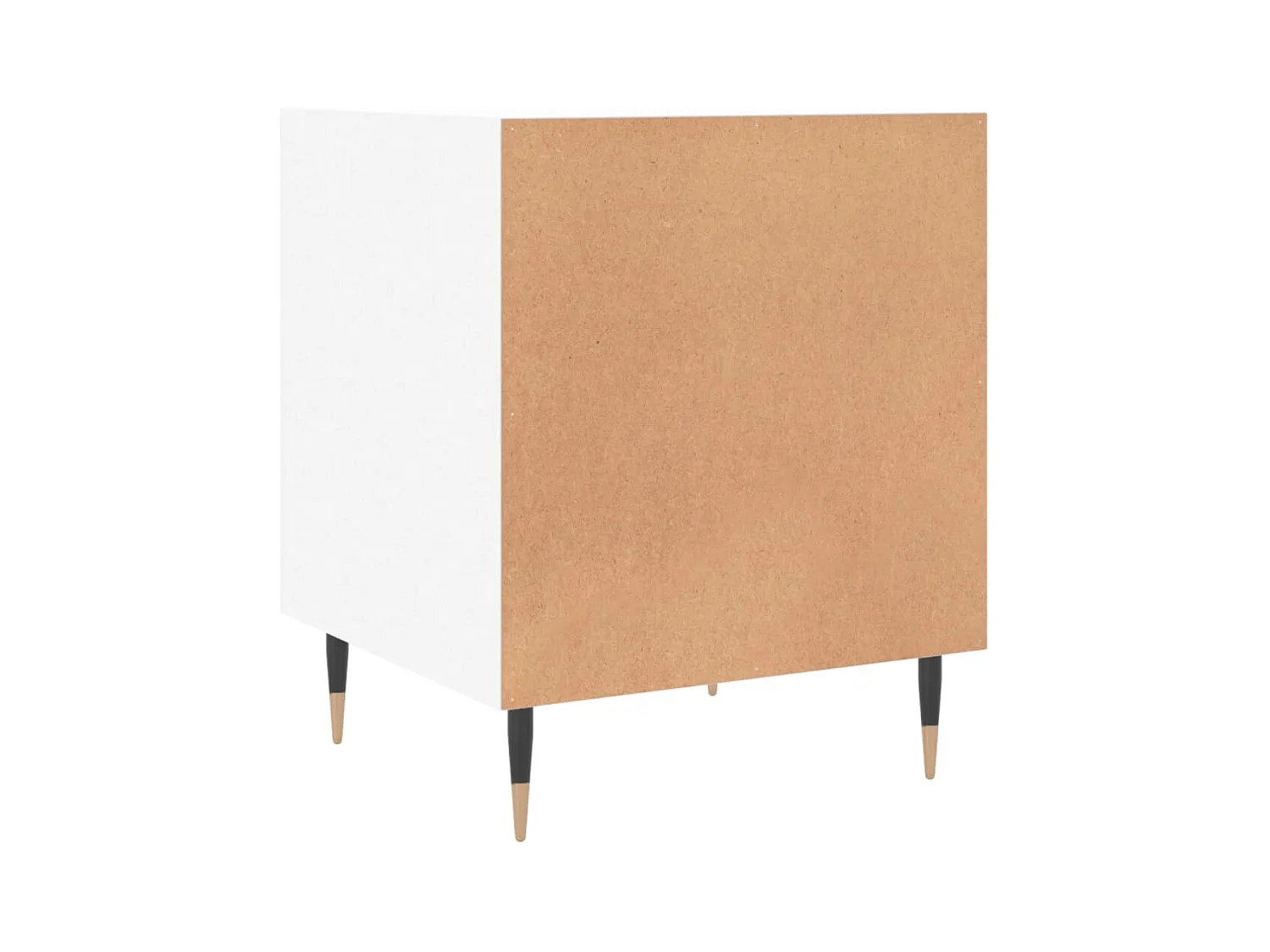 Lot de 2 Tables de chevet Étroite avec Étagère de rangement blanc 40x40x50 cm bois d’ingénierie