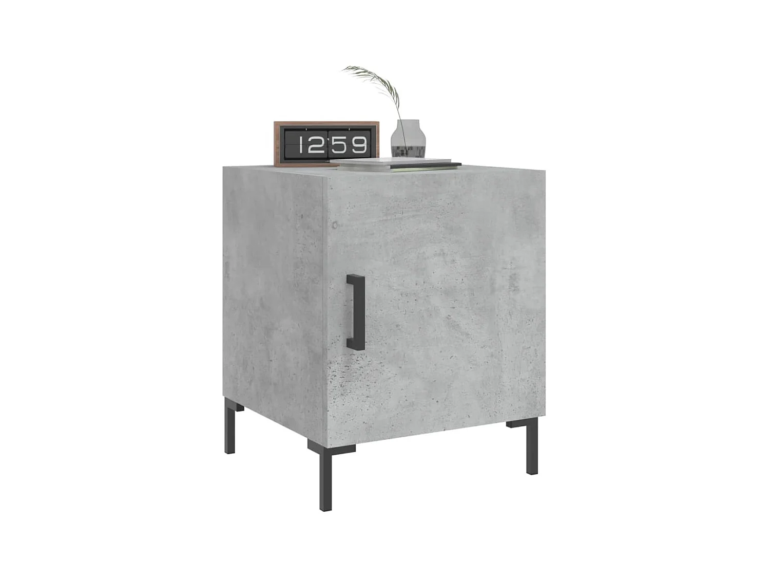 Mesitas de noche | Mesilla de noche 2 uds madera ingeniería gris hormigón 40x40x50 cm