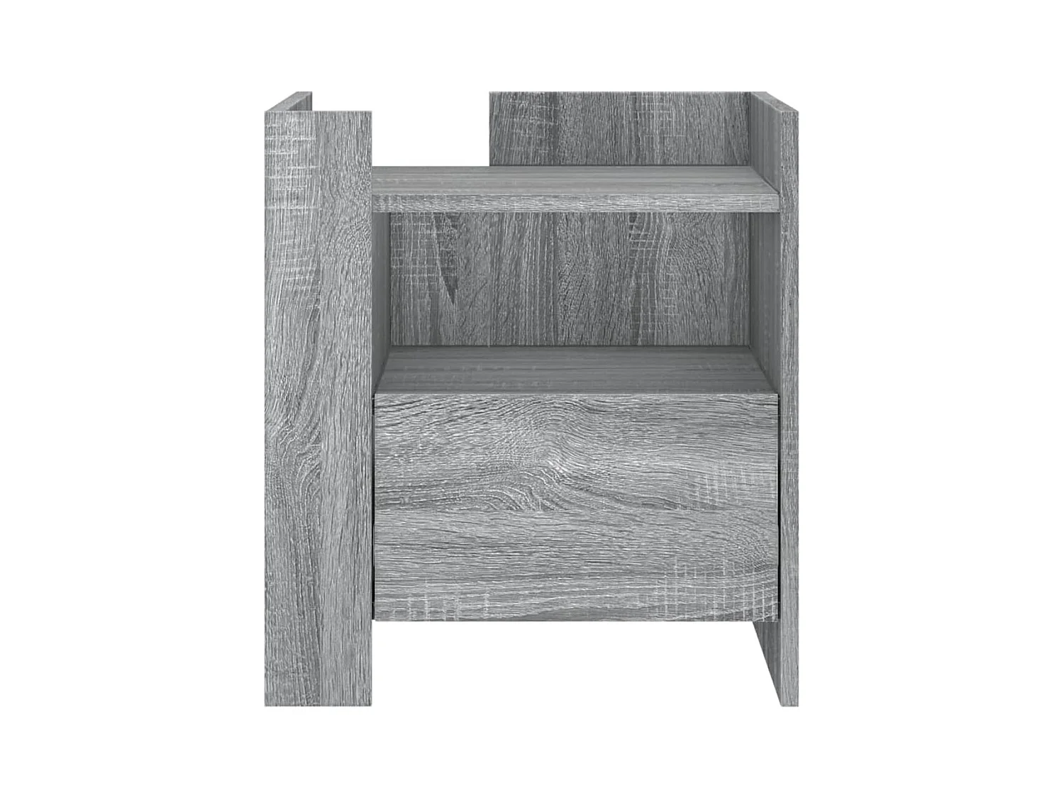 Mesita de noche | Mesilla de noche madera de ingeniería gris Sonoma 45x50x50 cm