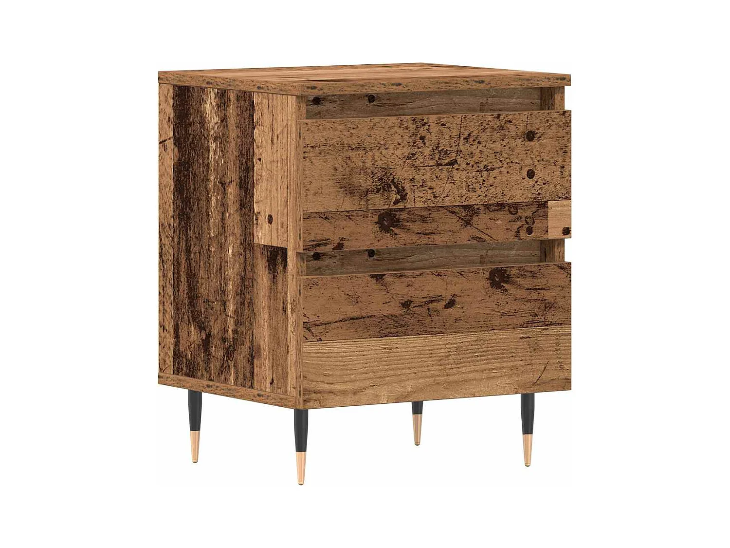 Mesita de Noche | Armario de Noche con cajón Madera vieja 40x35x50 cm